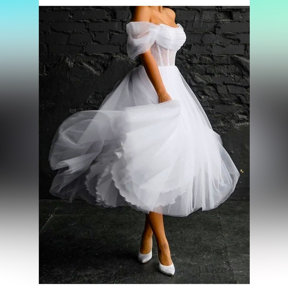 Off The Shoulder Evening Wedding Party
Cocktail Gown Dress